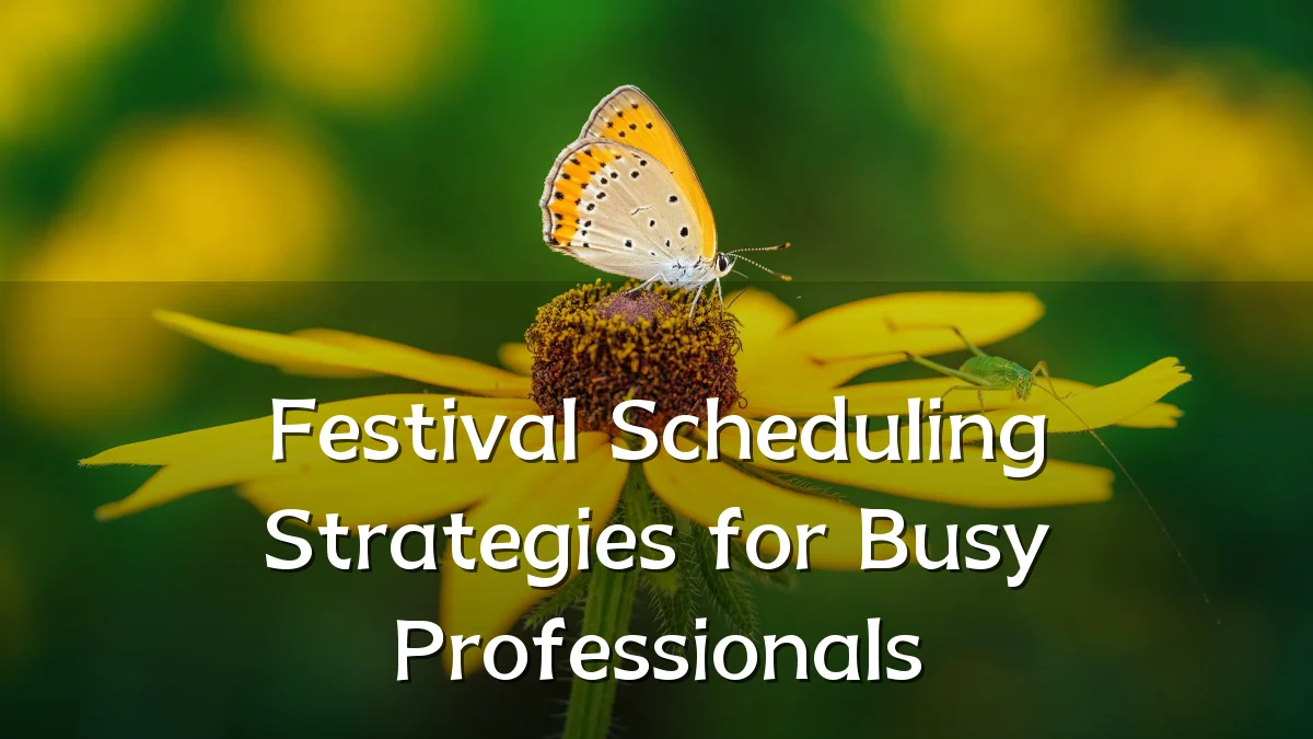 Festival Scheduling Strategies for Busy Professionals