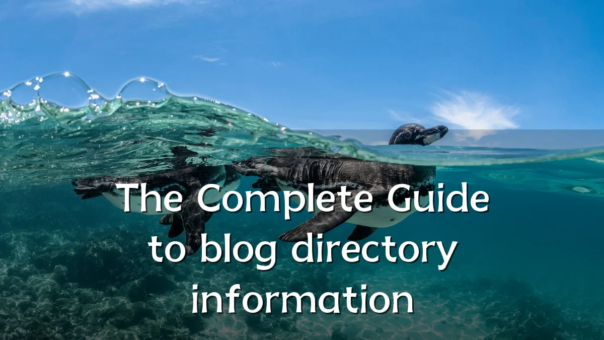 The Complete Guide to blog directory information