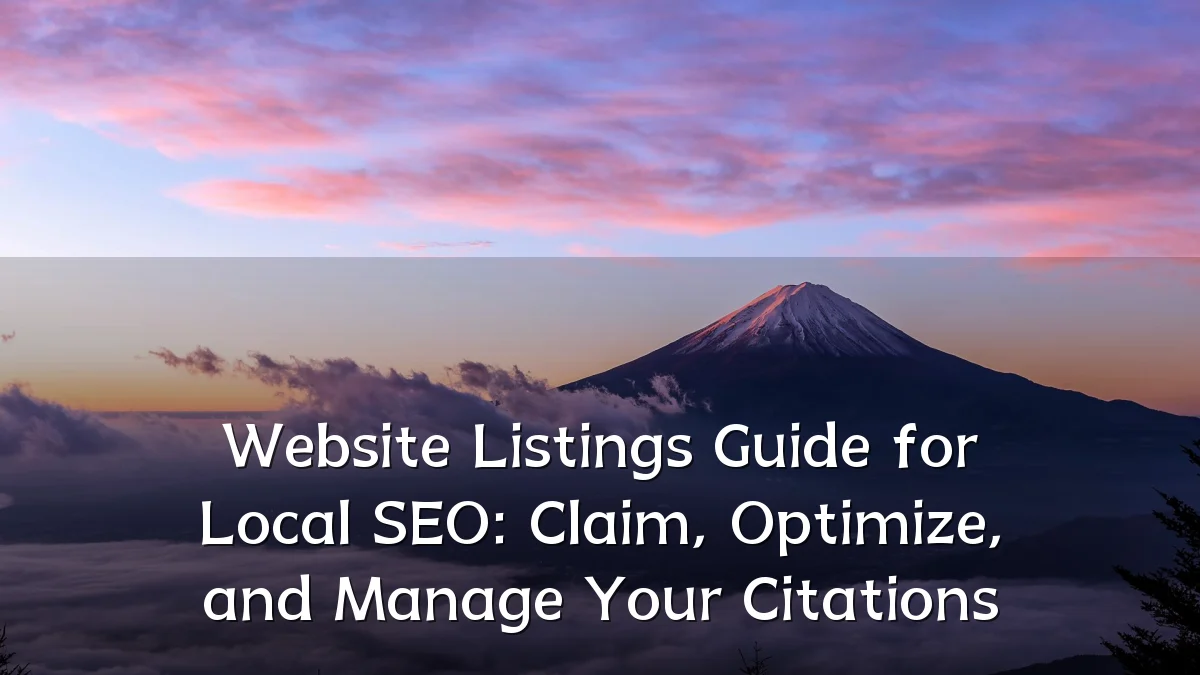 Website Listings Guide for Local SEO: Claim, Optimize, and Manage Your Citations